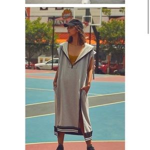 Free people match up maxi sweat hoodie xs